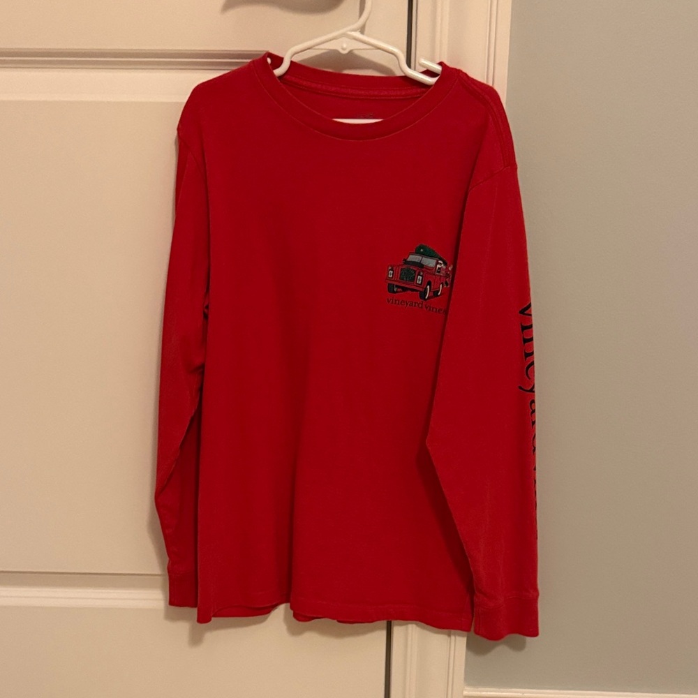 Vineyard Vines Red Kids Long Sleeve Tee